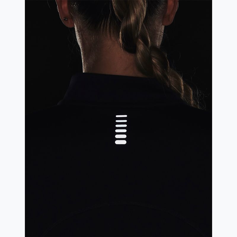 Felpa da running Under Armour Qualifier Run 2.0 1/2 Zip nero/nero/riflettente da donna 5
