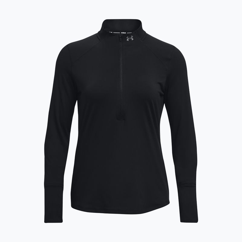 Felpa da running Under Armour Qualifier Run 2.0 1/2 Zip nero/nero/riflettente da donna 6