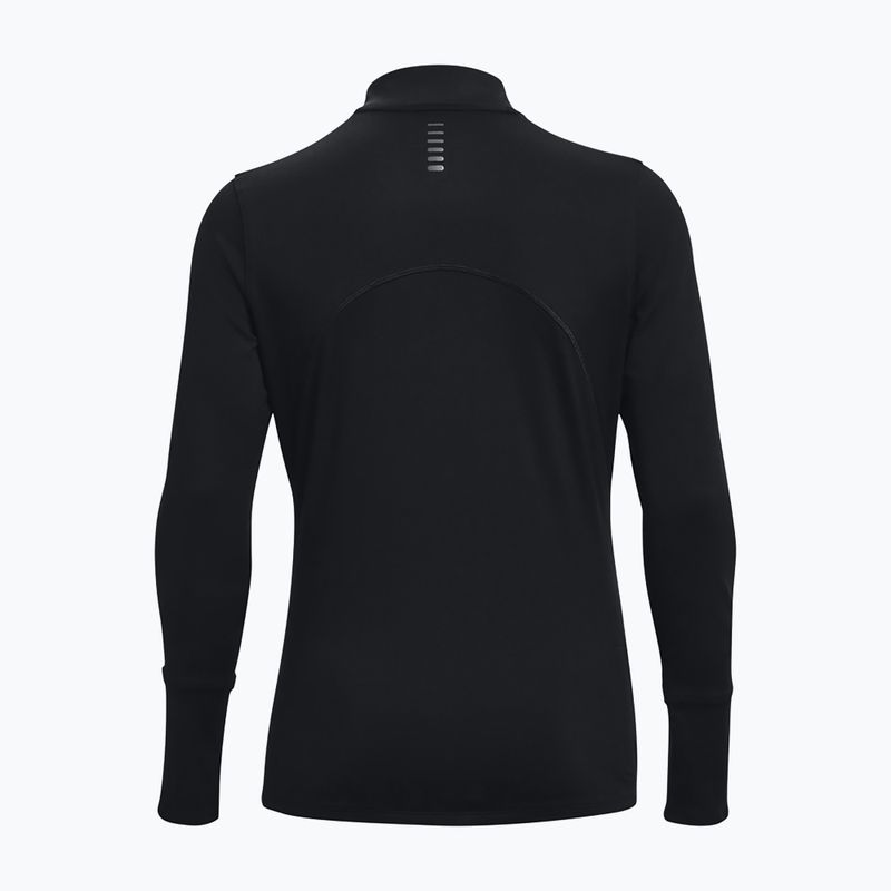 Felpa da running Under Armour Qualifier Run 2.0 1/2 Zip nero/nero/riflettente da donna 7