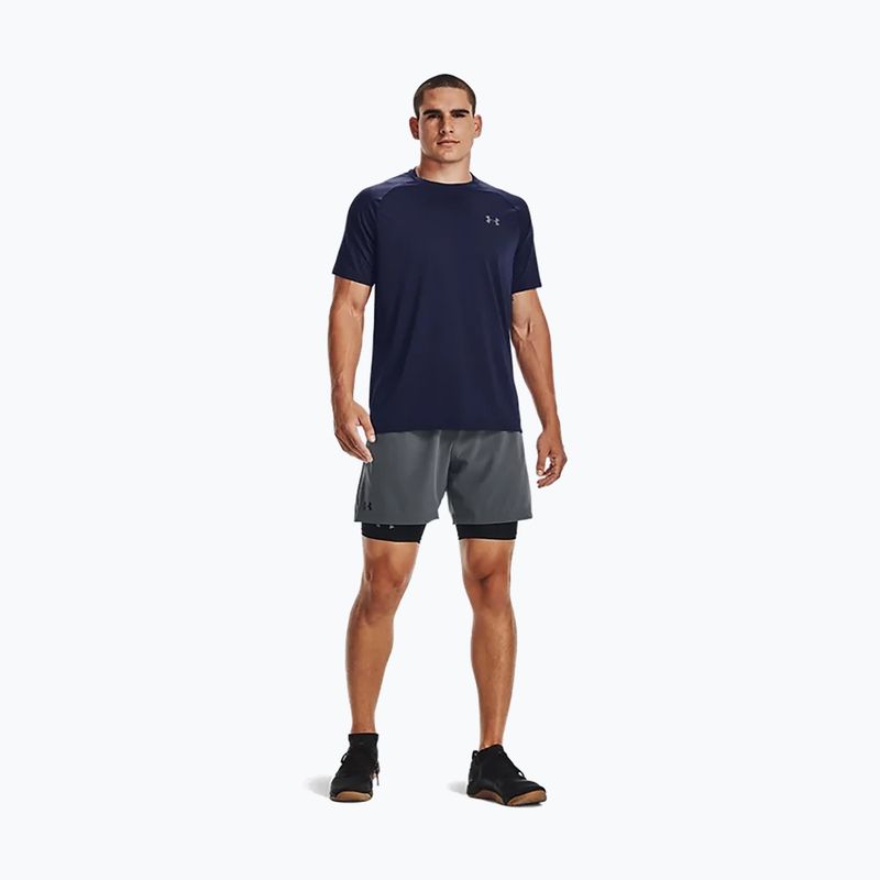 Maglietta da allenamento Under Armour da uomo UA Tech 2.0 Tee Novelty mezzanotte marina/grigio pitch 2