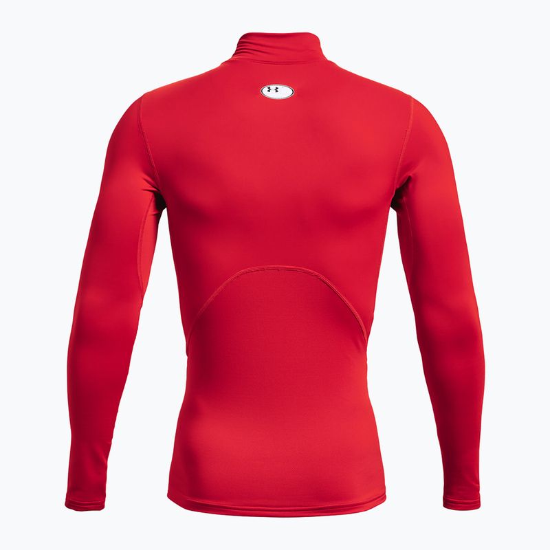Maglia a maniche lunghe da allenamento uomo Under Armour Comp Mock UA Armour red/white 2