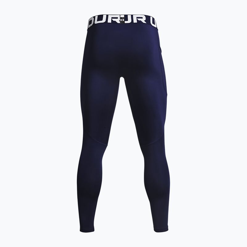 Leggings da uomo Under Armour Ua Cg Armour Novelty Compression Leggings midnight navy/white 2