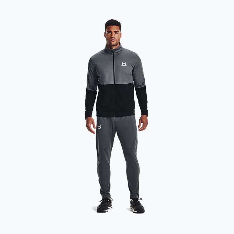Felpa Under Armour UA Pique Track da uomo grigio pece/bianco 2