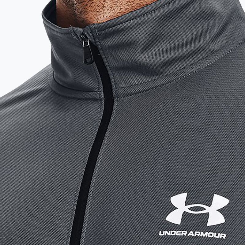 Felpa Under Armour UA Pique Track da uomo grigio pece/bianco 6