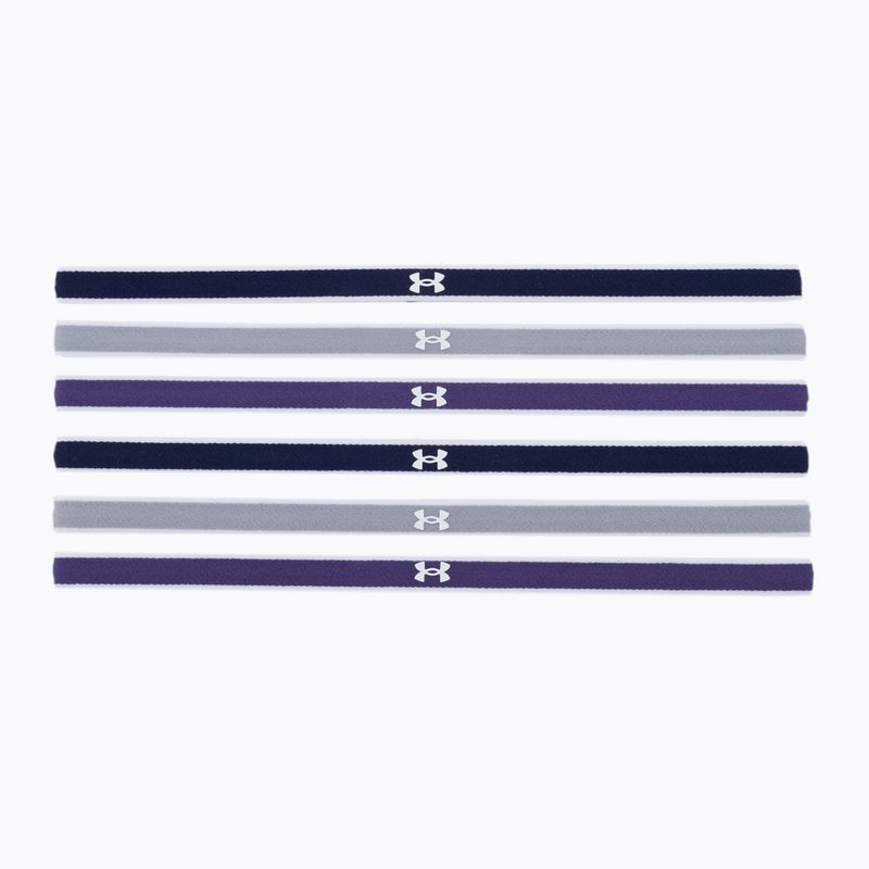 Under Armour UA Mini Headbands 6 pezzi midnight navy/twilight purple/gray wolf 2