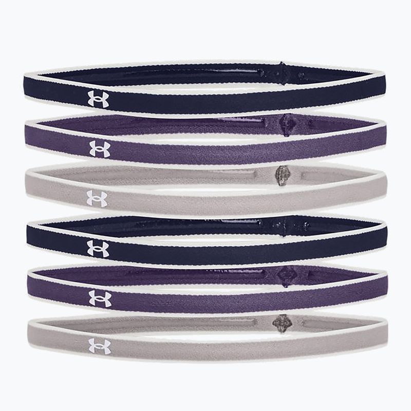 Under Armour UA Mini Headbands 6 pezzi midnight navy/twilight purple/gray wolf 4