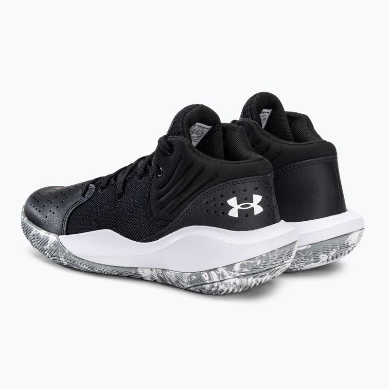Under Armour GS Jet '21 nero/bianco scarpe da basket per bambini 3
