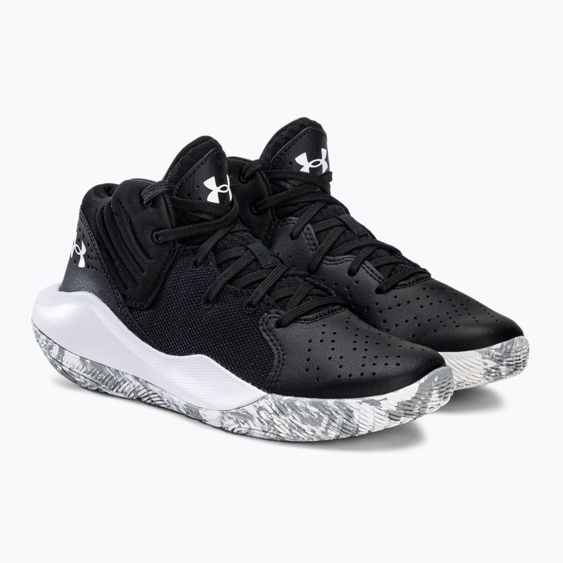 Under Armour GS Jet '21 nero/bianco scarpe da basket per bambini 5
