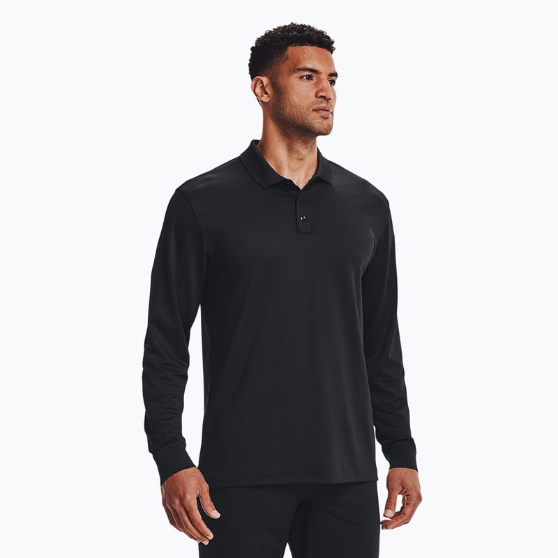 Polo Under Armour Tactical Performance 2.0 a maniche lunghe nero/nero da uomo