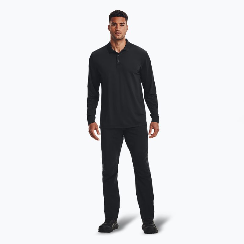 Polo Under Armour Tactical Performance 2.0 a maniche lunghe nero/nero da uomo 2