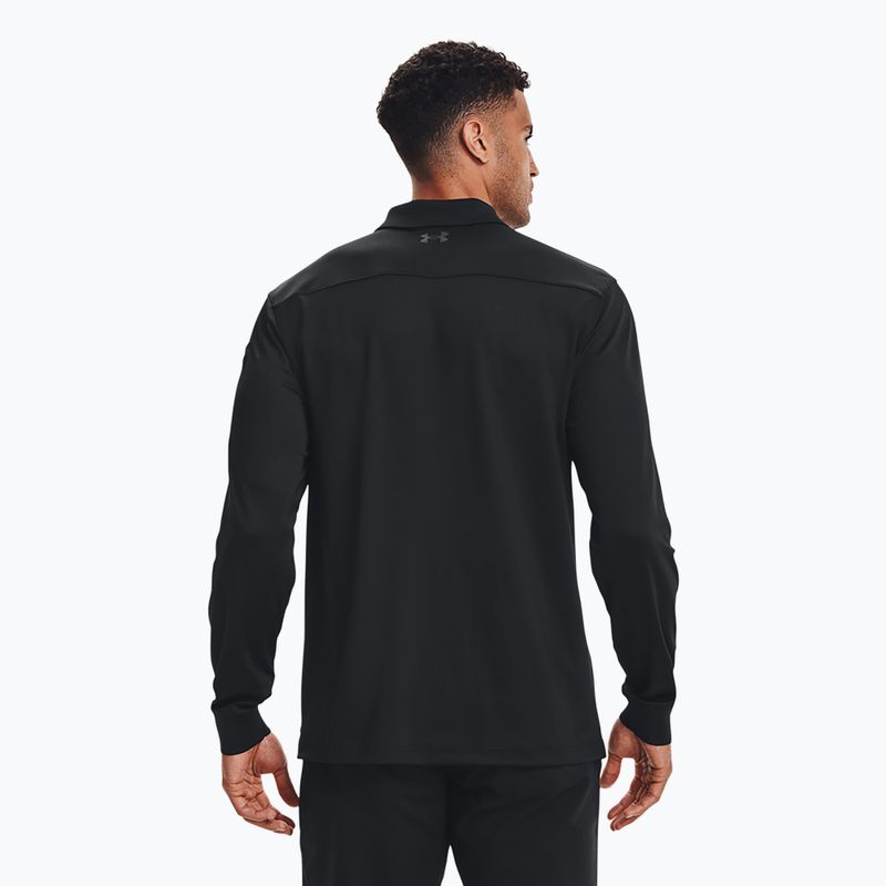Polo Under Armour Tactical Performance 2.0 a maniche lunghe nero/nero da uomo 3