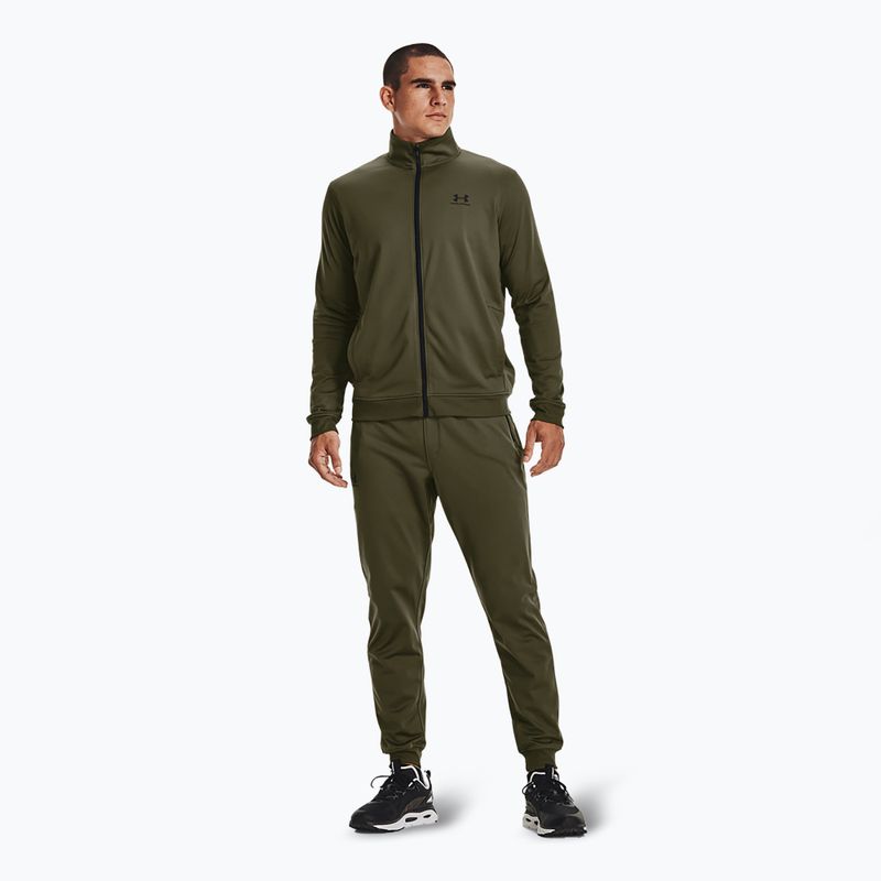Pantaloni da jogging Under Armour Sportstyle Tricot da uomo di colore verde/nero 2