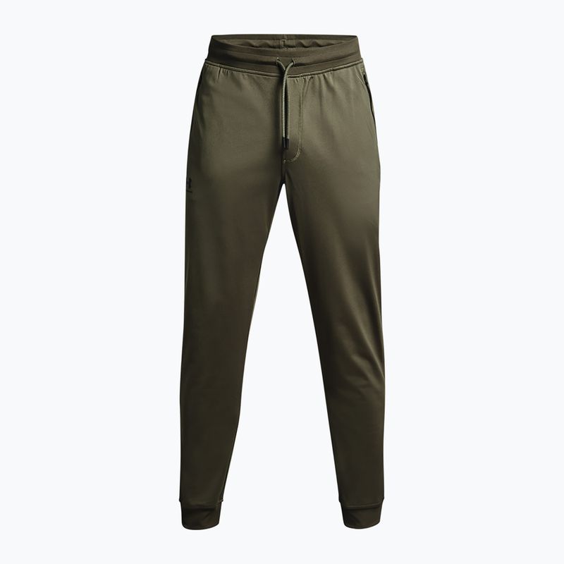 Pantaloni da jogging Under Armour Sportstyle Tricot da uomo di colore verde/nero 5