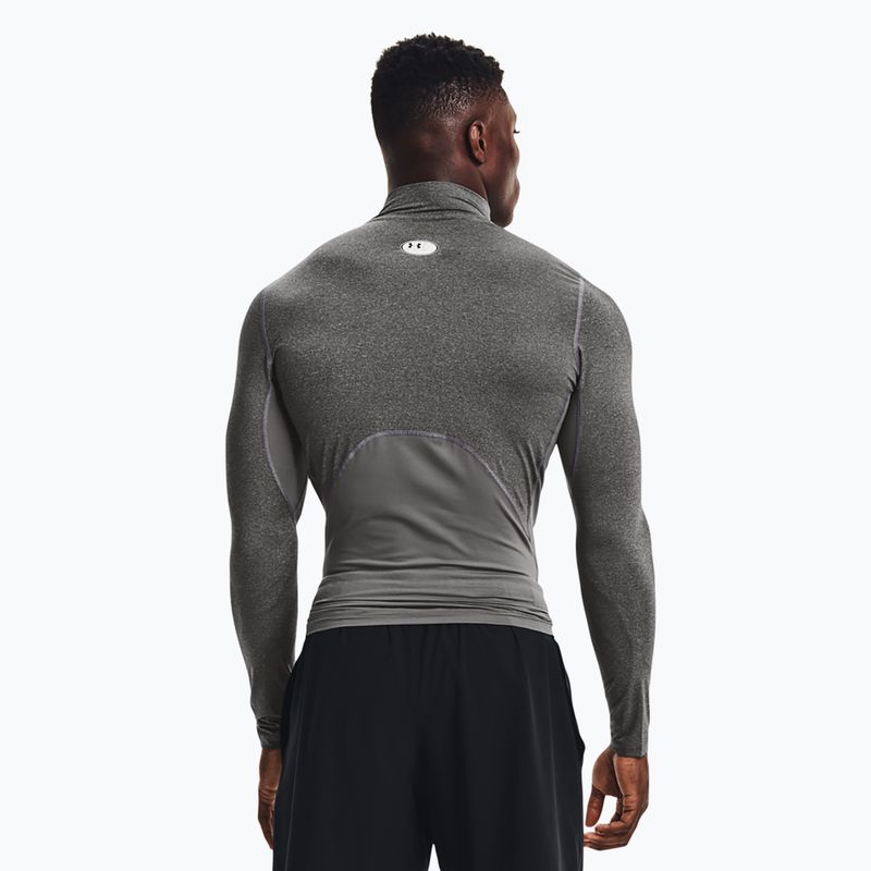 Under Armour uomo manica lunga da allenamento HG Armour Comp Mock carbon heather/nero 3