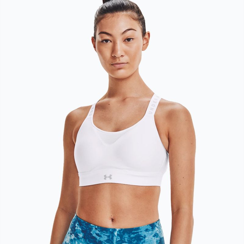 Reggiseno fitness Under Armour Infinity High bianco/bianco/grigio aloe