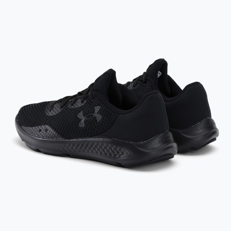 Under Armour Charged Pursuit 3 nero/nero/nero scarpe da corsa da uomo 3