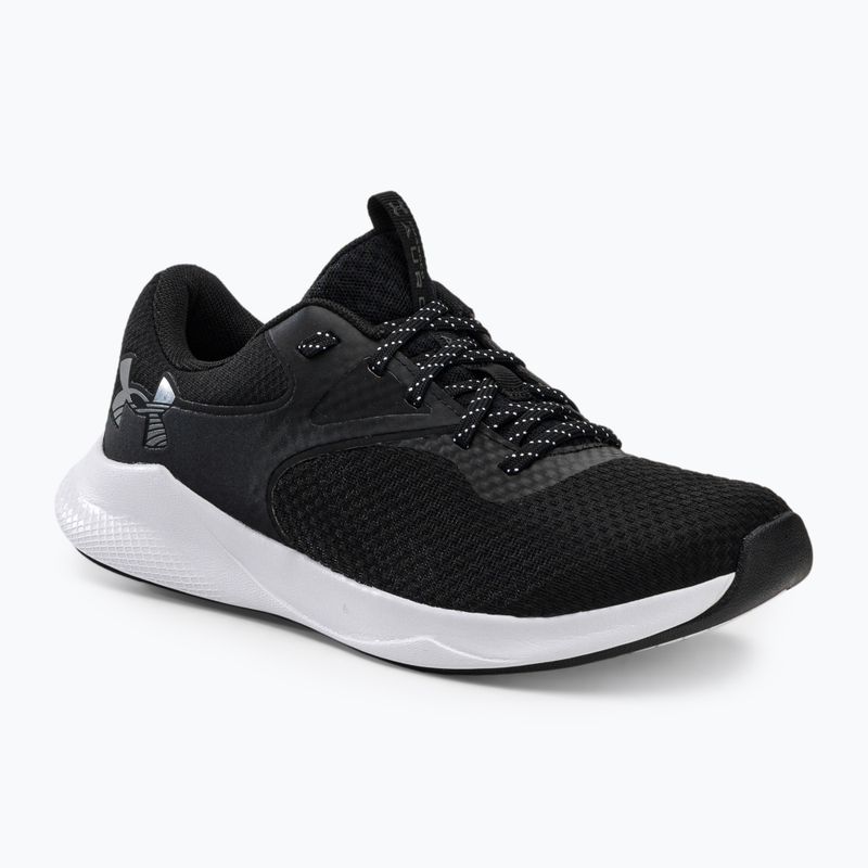 Scarpe da ginnastica da donna Under Armour W Charged Aurora 2 nero/nero/argento caldo metallizzato