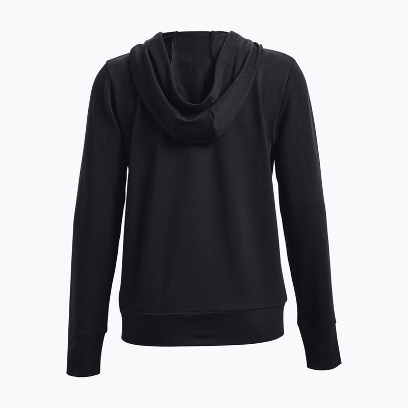 Under Armour donna Rival Terry FZ Felpa con cappuccio nero/bianco 2