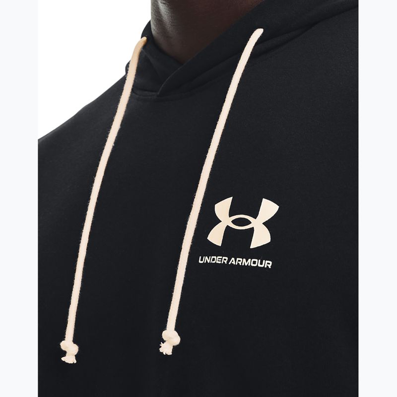 Felpa Under Armour Rival Terry Lc Hd da uomo, nero/bianco anice 4