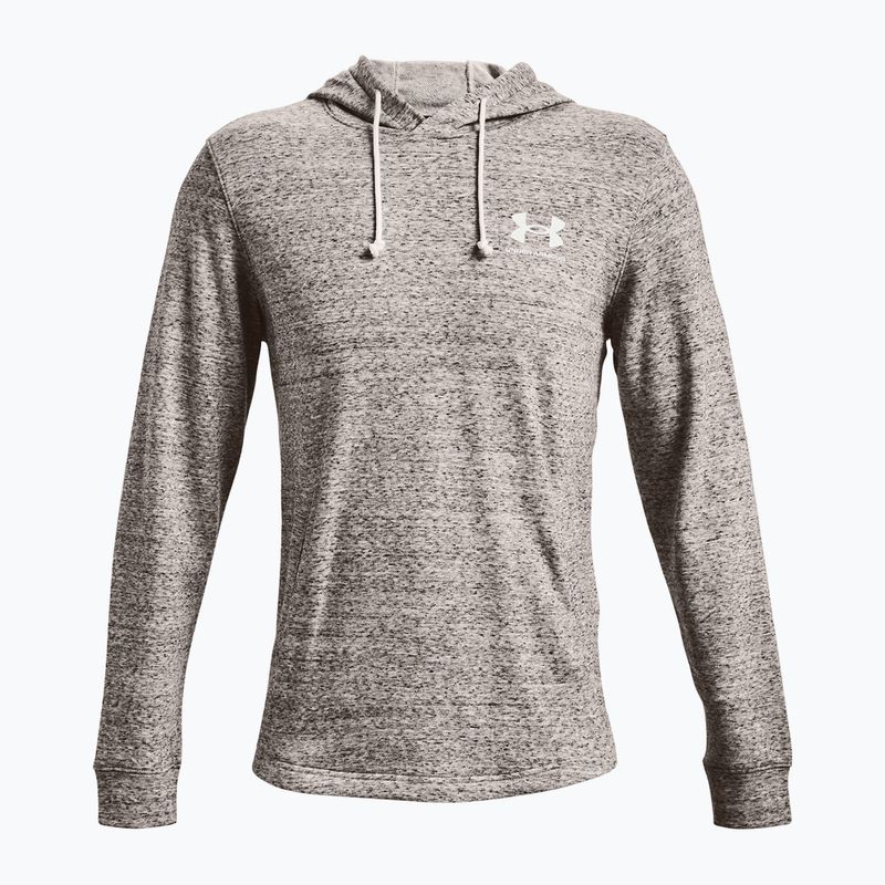 Felpa Under Armour Rival Terry LC HD pitch grigio/bianco da uomo 5