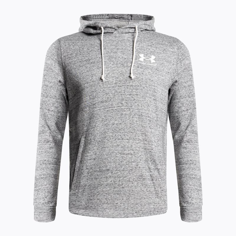 Felpa Under Armour Rival Terry LC HD pitch grigio/bianco da uomo