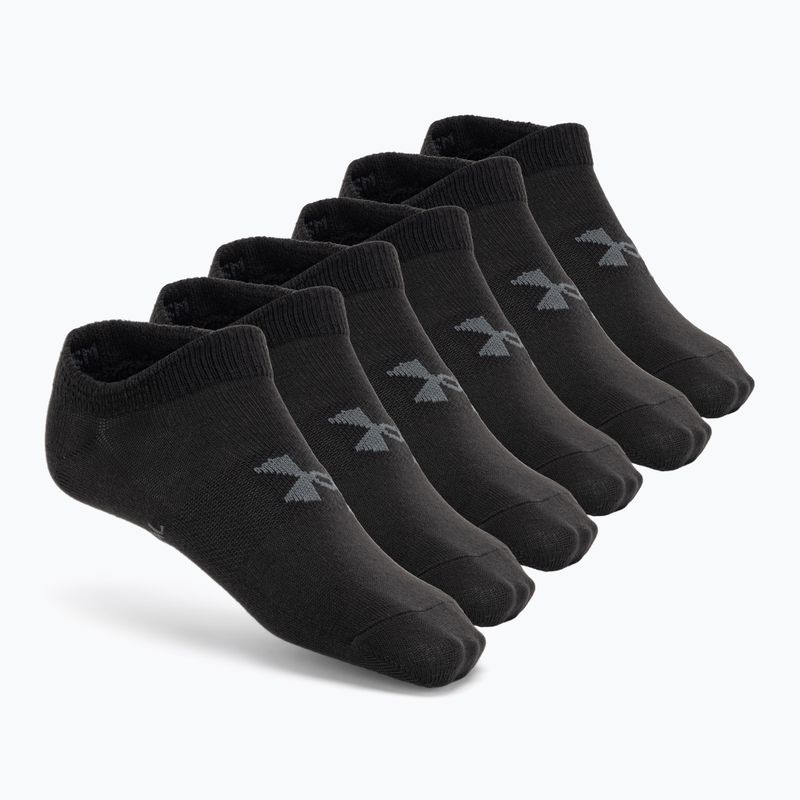 Calzini Under Armour Essential No Show 6 paia nero/nero/grigio campo