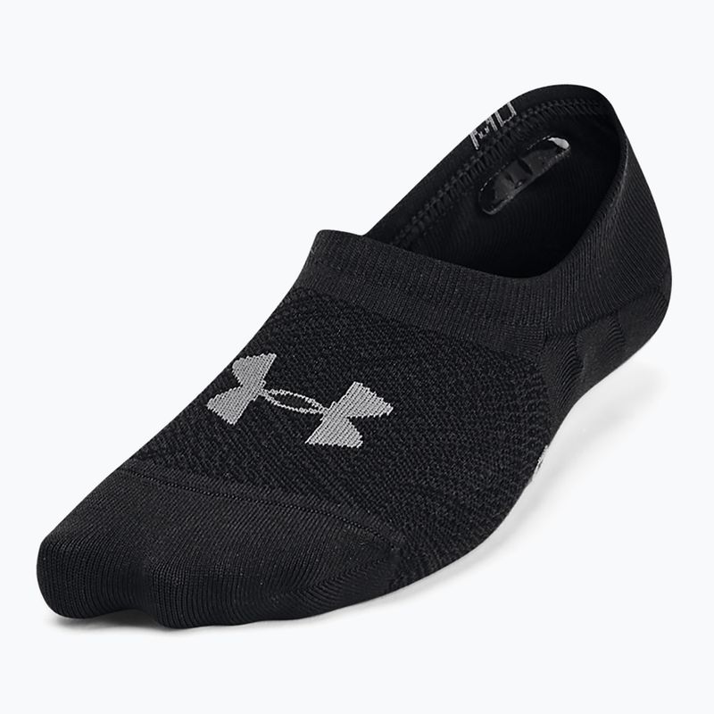 Calze da allenamento Under Armour Breathe Lite Ultra Low 3P nero/nero/grigio campo donna 2