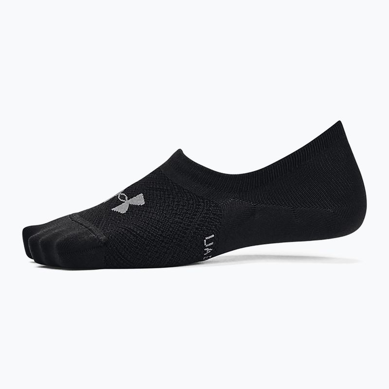 Calze da allenamento Under Armour Breathe Lite Ultra Low 3P nero/nero/grigio campo donna 3