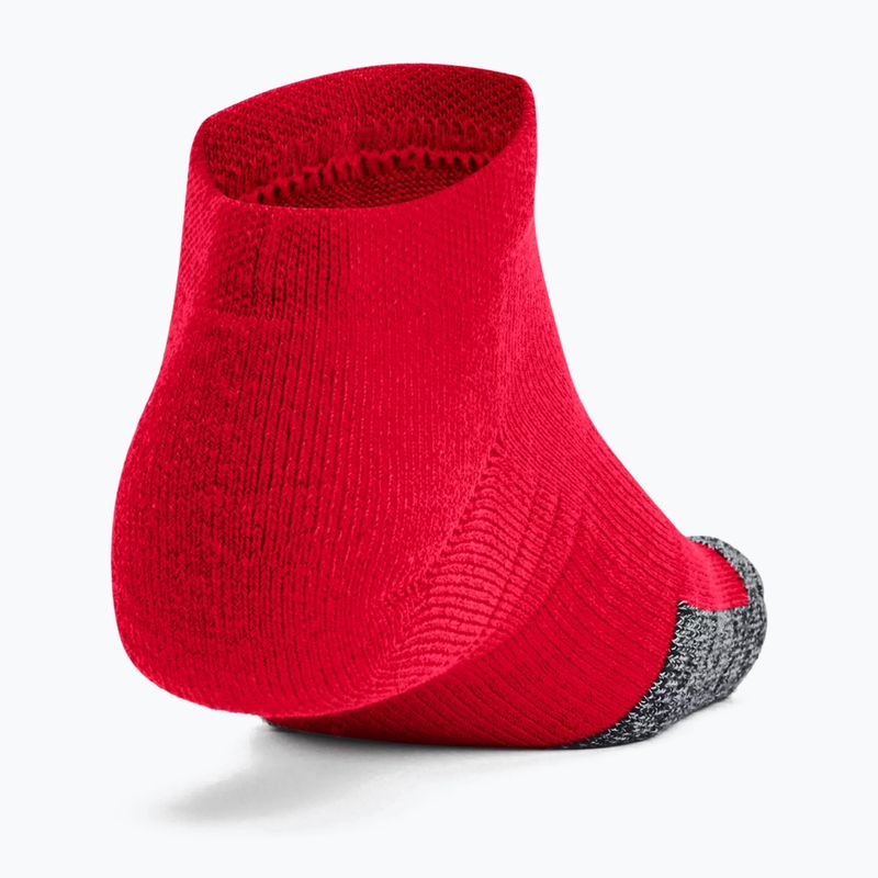 Calzini Under Armour Heatgear a taglio basso 3 paia rosso/grigio campo/grigio campo 3