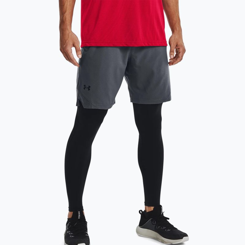 Pantaloncini da allenamento Under Armour da uomo UA Vanish Woven 8in pitch grigio/nero 3