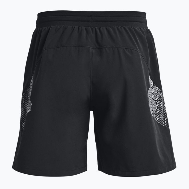 Pantaloncini da allenamento Under Armour da uomo UA Armourprint Woven nero/grigio alo. 4