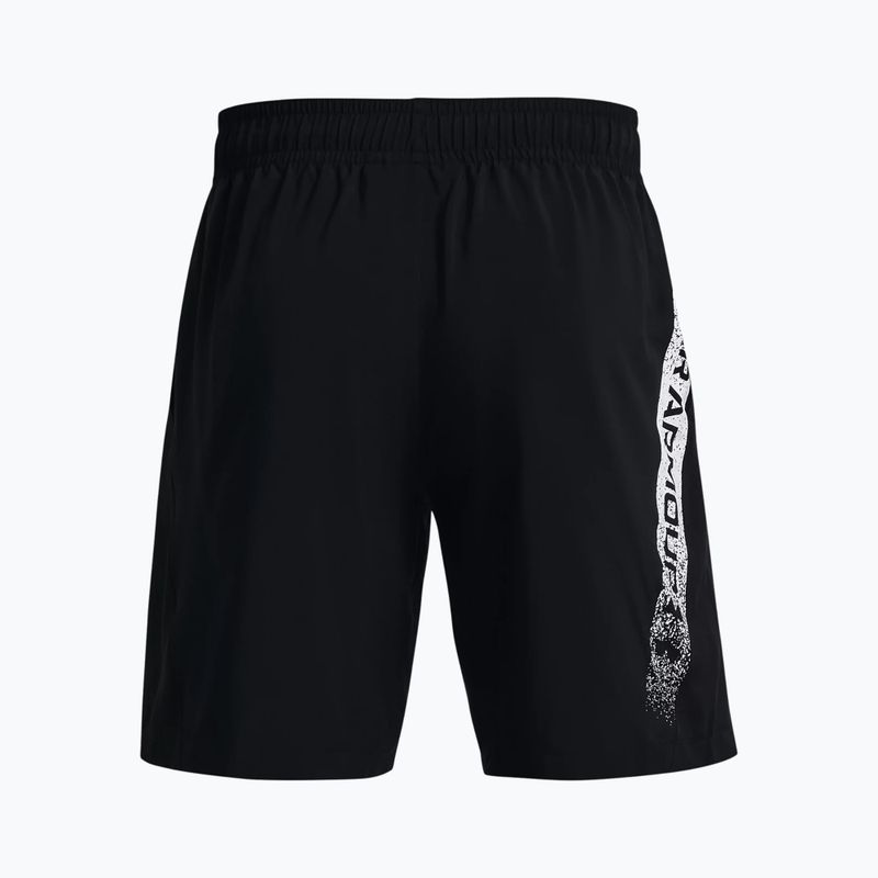 Pantaloncini da allenamento Under Armour Woven Graphic nero/bianco da uomo 6