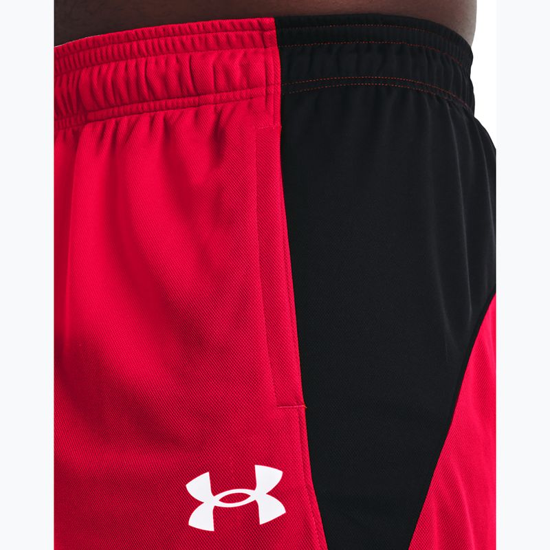 Pantaloncini da basket Under Armour Baseline 10In da uomo rosso/bianco 4