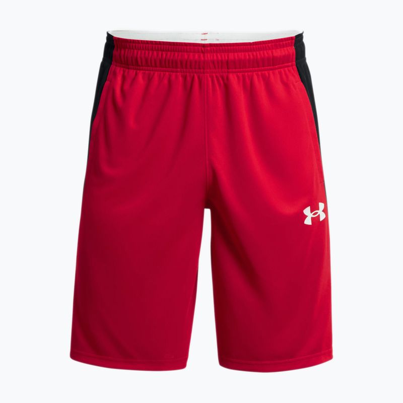 Pantaloncini da basket Under Armour Baseline 10In da uomo rosso/bianco 5