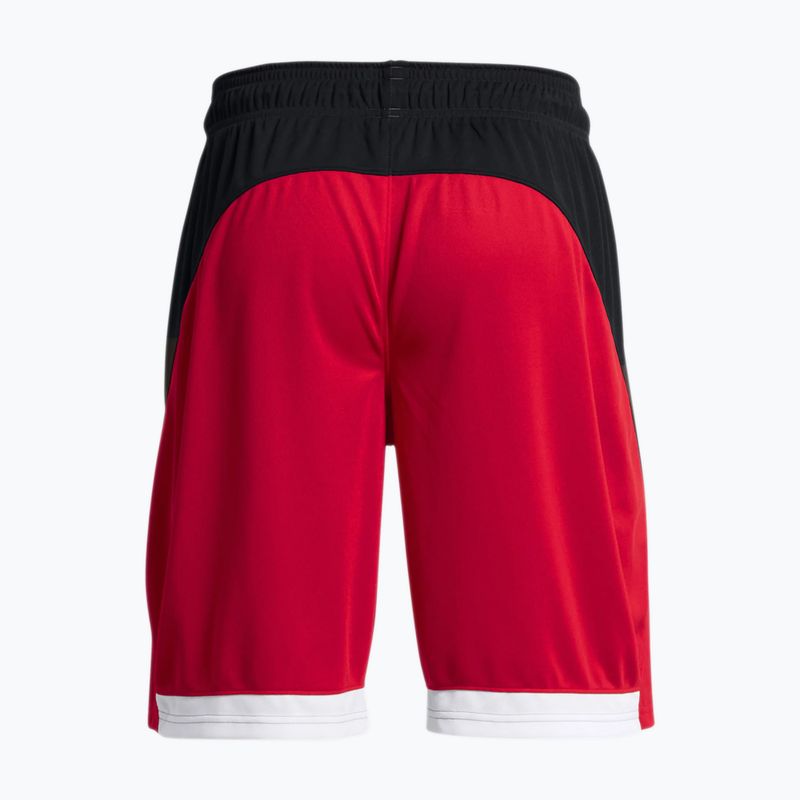 Pantaloncini da basket Under Armour Baseline 10In da uomo rosso/bianco 6