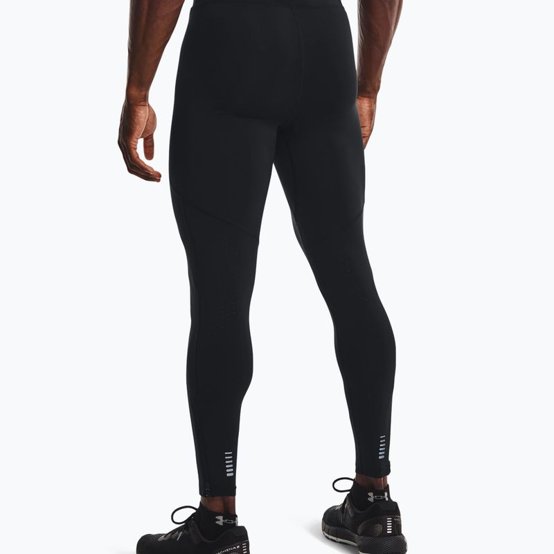 Leggings da corsa Under Armour Fly Fast 3.0 Tight da uomo nero/nero/riflettente 3