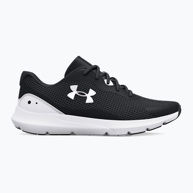 Under Armour Surge 3 nero/bianco/bianco scarpe da corsa da uomo 10