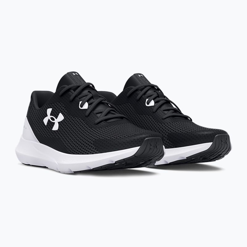 Under Armour Surge 3 nero/bianco/bianco scarpe da corsa da uomo 13