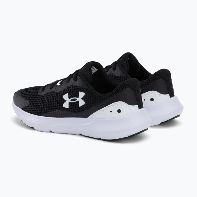 Under Armour Surge 3 nero/bianco/bianco scarpe da corsa da uomo 3