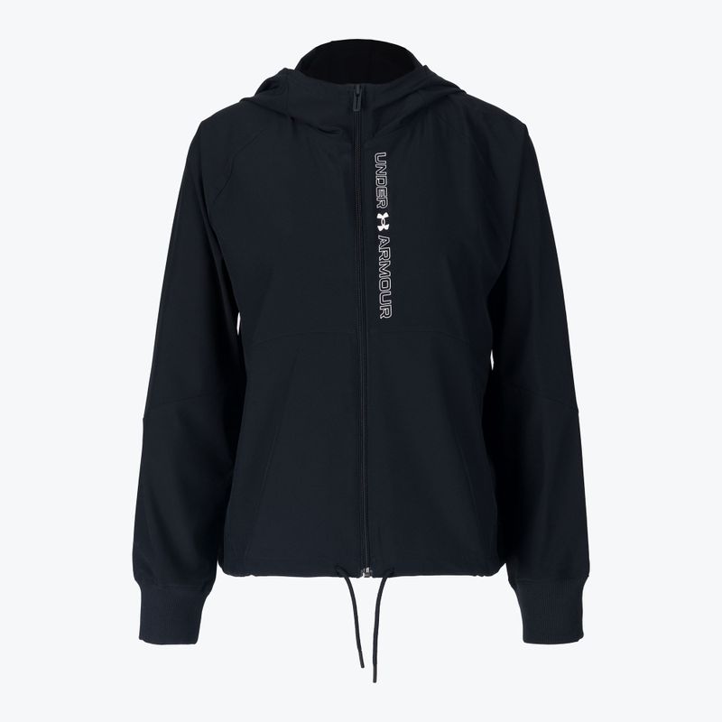 Giacca da allenamento Under Armour Woven FZ donna nero/nero/bianco