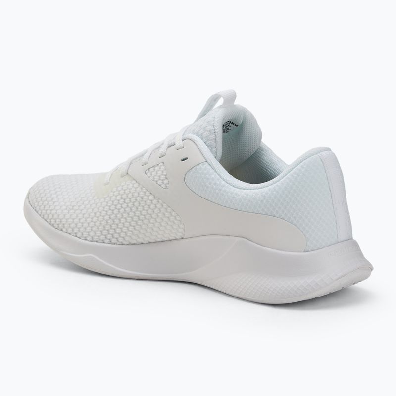 Scarpe da ginnastica da donna Under Armour W Charged Aurora 2 bianco/bianco/argento caldo metallico 3