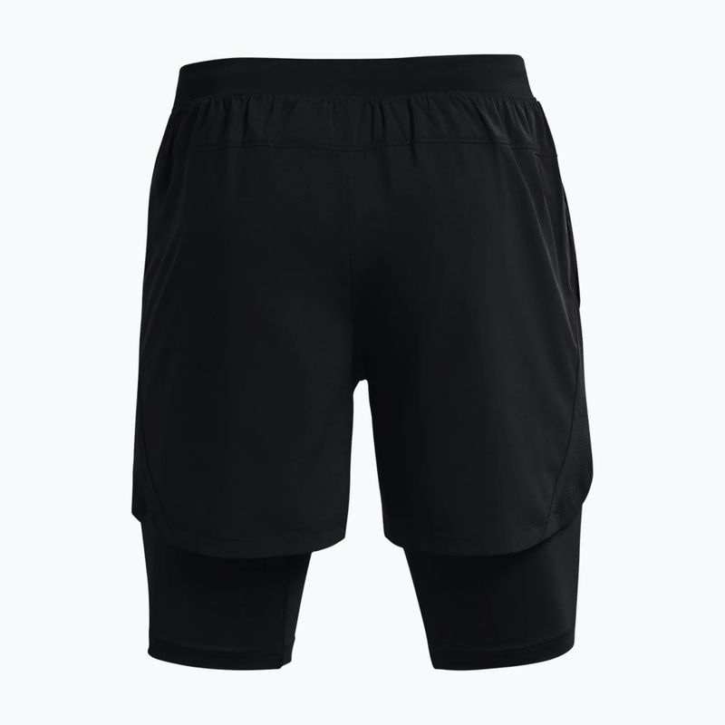 Under Armour Launch SW 5'' 2N1 pantaloncini da corsa da uomo nero/nero/riflettente 2