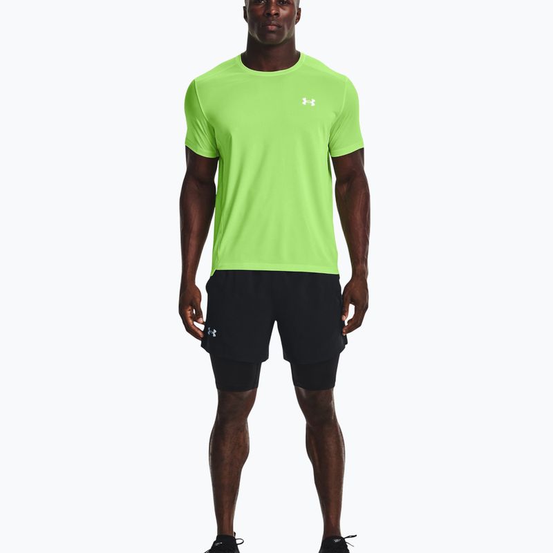 Under Armour Launch SW 5'' 2N1 pantaloncini da corsa da uomo nero/nero/riflettente 3