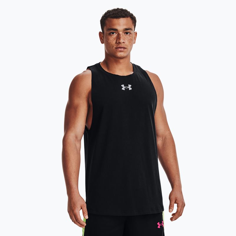 Under Armour Baseline Cotton Tank nero/grigio mod. maglia da basket da uomo