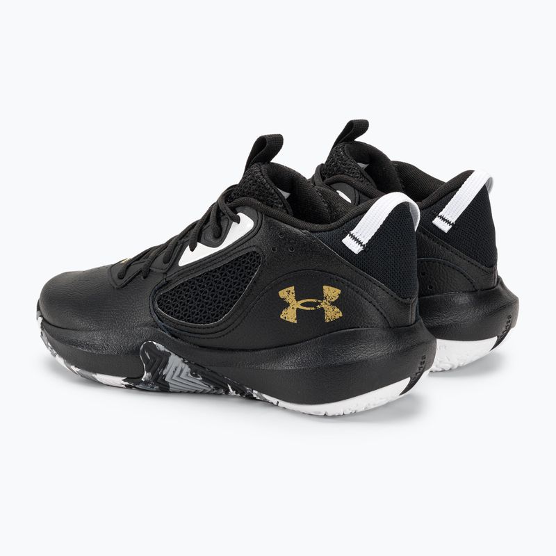 Under Armour Lockdown 6 scarpe da basket da uomo nero/nero/oro metallico 3