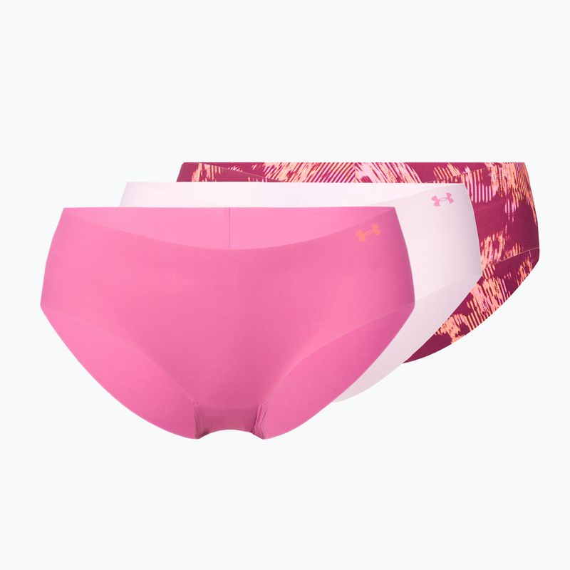 Under Armour Ps Hipster Print slip da donna 3 pz. ritmo rosa/ciliegia scura/afterglow