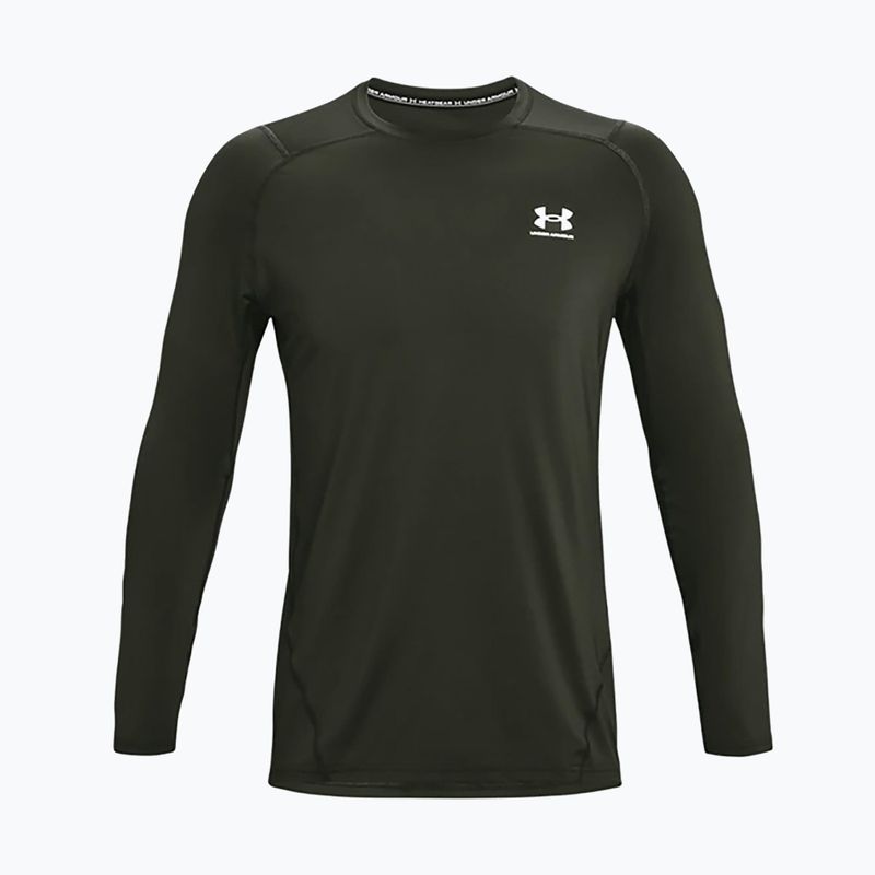 Under Armour uomo manica lunga da allenamento UA Hg Armour Fitted verde barocco/bianco