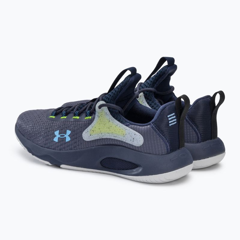Under Armour Hovr Rise 4 acciaio temperato/marino medio/blu carolina scarpe da ginnastica da uomo 3
