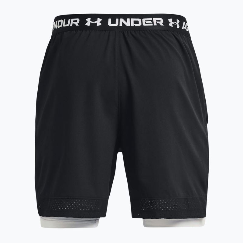 Under Armour Vanish Woven 2In1 Sts nero/bianco pantaloncini da allenamento da uomo 2