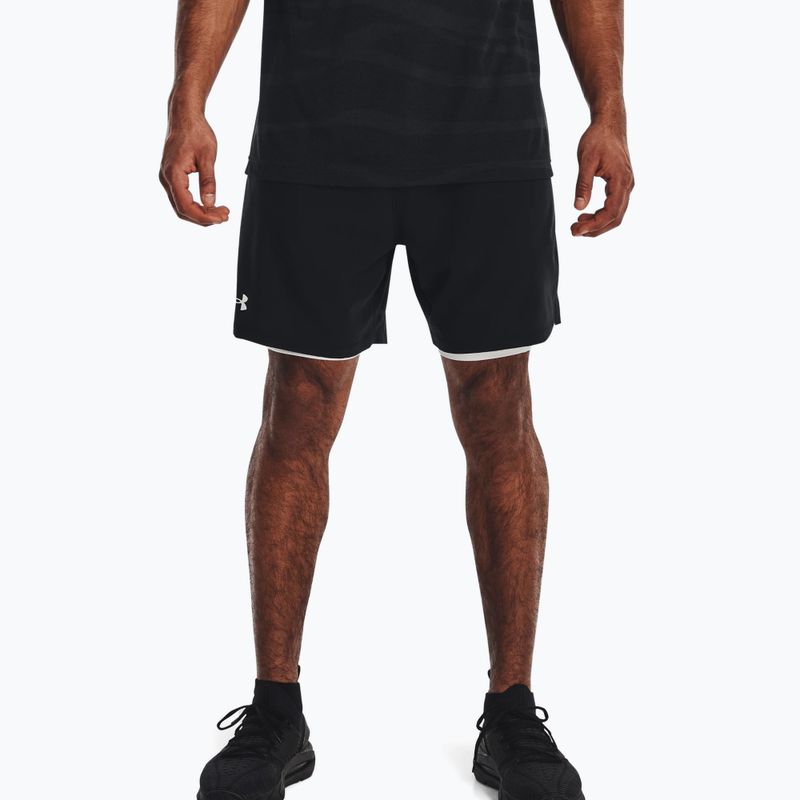 Under Armour Vanish Woven 2In1 Sts nero/bianco pantaloncini da allenamento da uomo 3